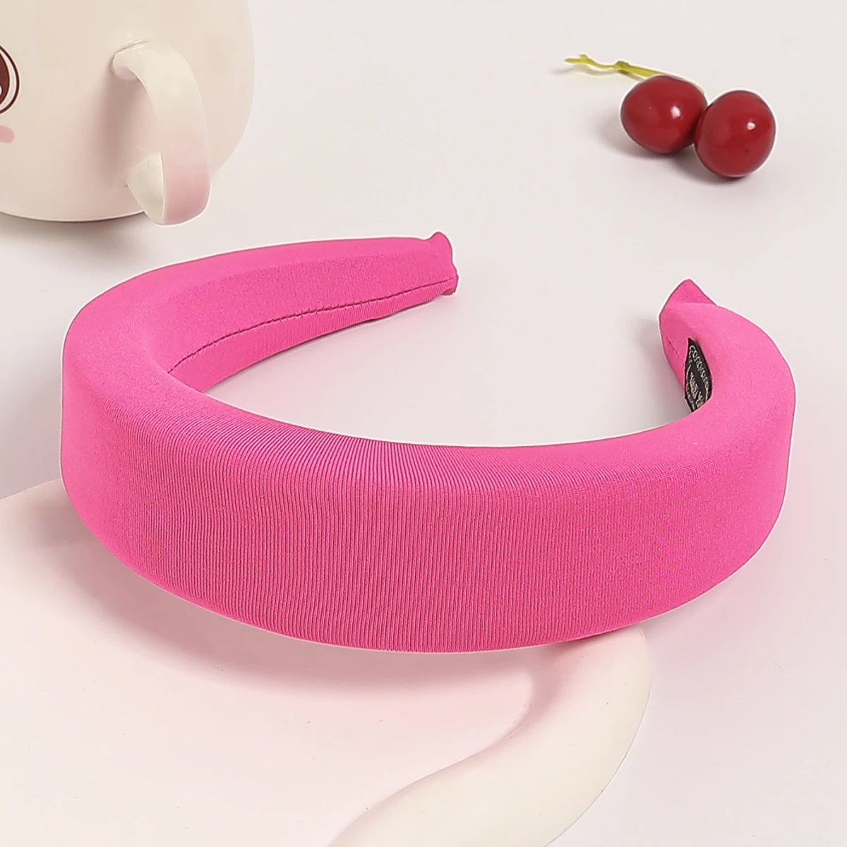 Nuevas diademas acolchadas de para mujer, diademas de bisel ancho, diadema gruesa antideslizante de esponja para niñas, accesorios para el cabello de: Gris