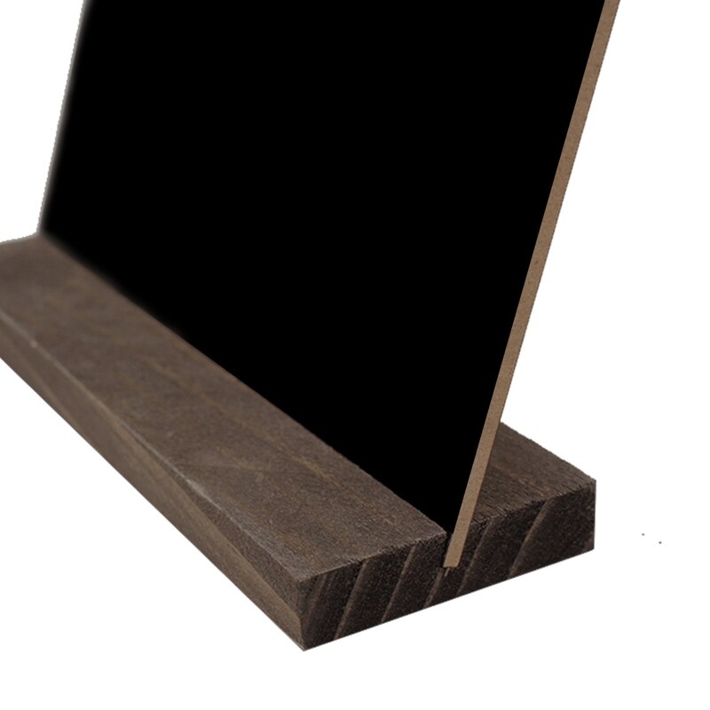 4pcs Double Sided Wooden Blackboard Square Message Board With Holder Small Note Chalk Board Home Decor
