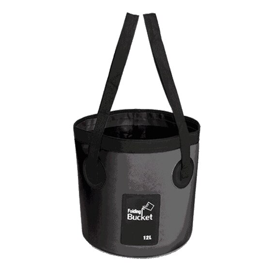 Bolsa De Agua 12 L 20 L Portátil Ondoordringbare Cubo Plegable Recipiente Para Almacenamiento De Agua Bolsas De Transporte Para pesc: Black 12L