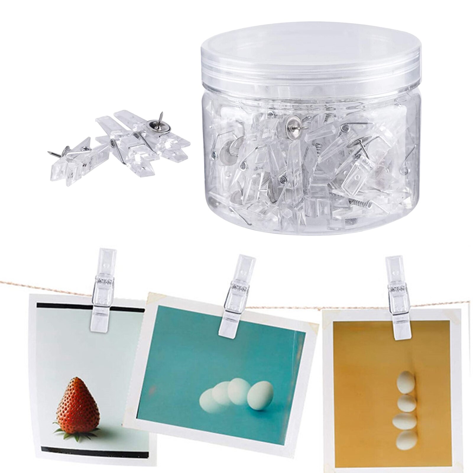 Push Pin Clips Travel Points Cork Boards Thumbtacks Office Notes Clip