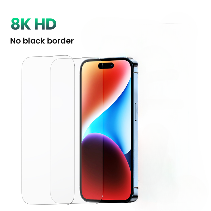 Protector de pantalla de vidrio templado para iPhone, película 9D para iPhone 15, 14, 13, 12, 11 Pro Max, 14 Plus, 11, XR, 2 unidades: Rosa dorada / Paquete 19