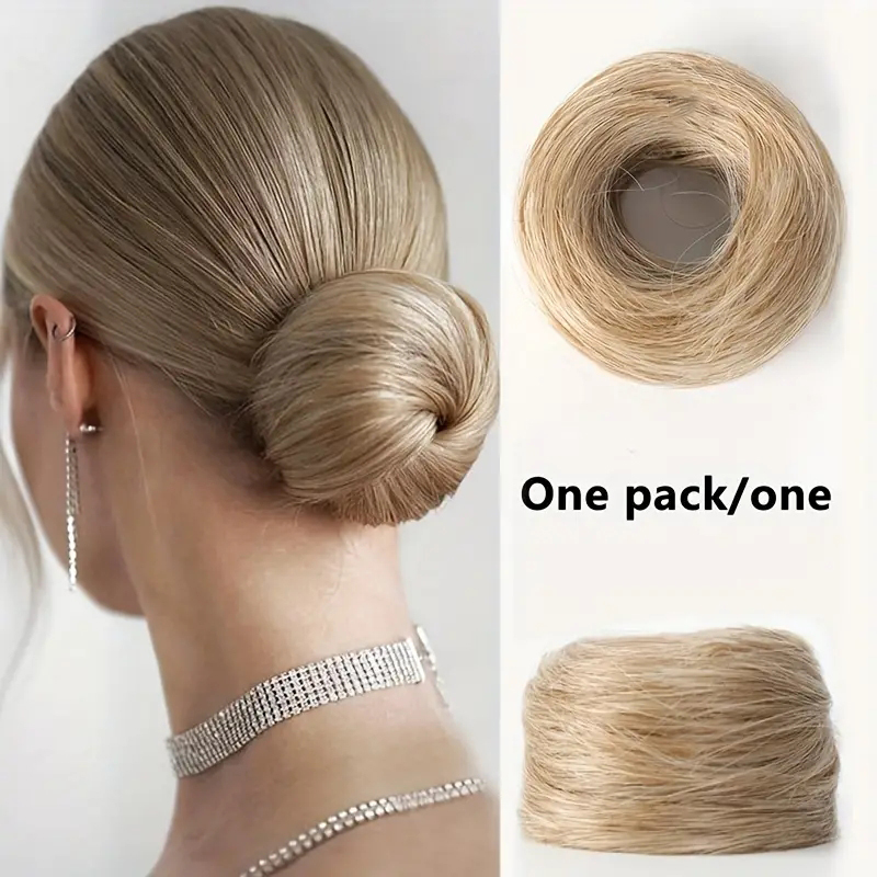 Moño básico para mujer, moño de pelo liso sintético para todas las personas, extensión de cabello de aspecto Natural para mujer: FS1B/99J
