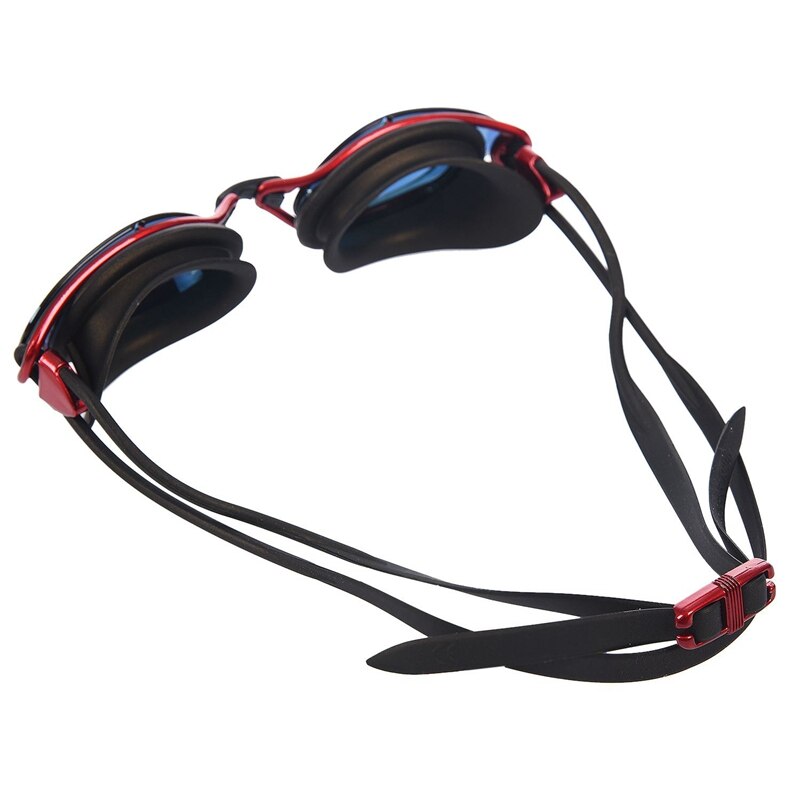 2 Pcs Copozz Plating Mirrored Zwemmen Waterdichte Bril Voor Volwassenen Sport Anti Uv Fog Bescherming Zwembril, black & Red