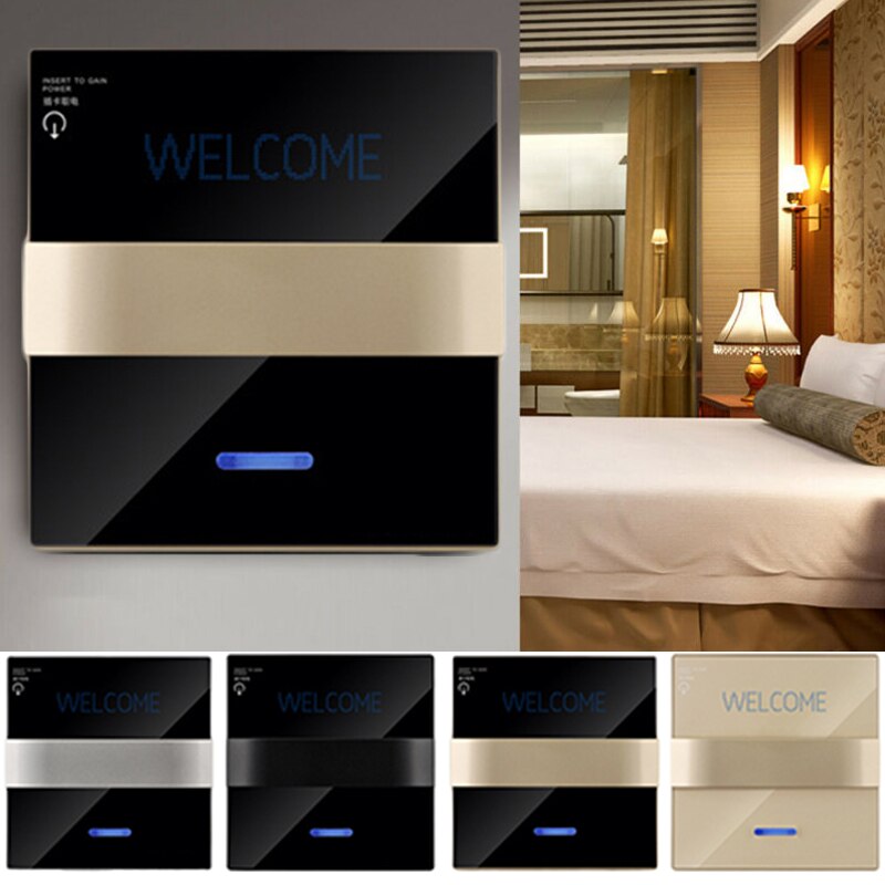 220V/40A Hotel Magnetic Card Switch Electric Switch Power Control Button 86x86mm