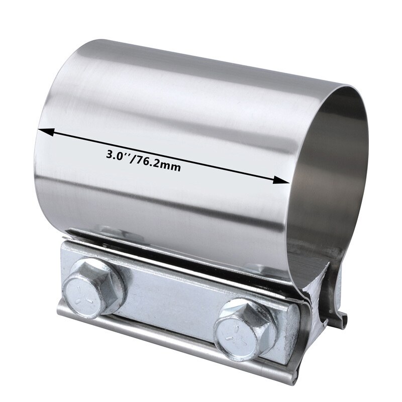 SPEEDWOW Exhaust System Part 2.5 Inch Stainless Steel Clamp Kit Universal Exhaust Auto Turbo Pipe Clips High Strength Car Part