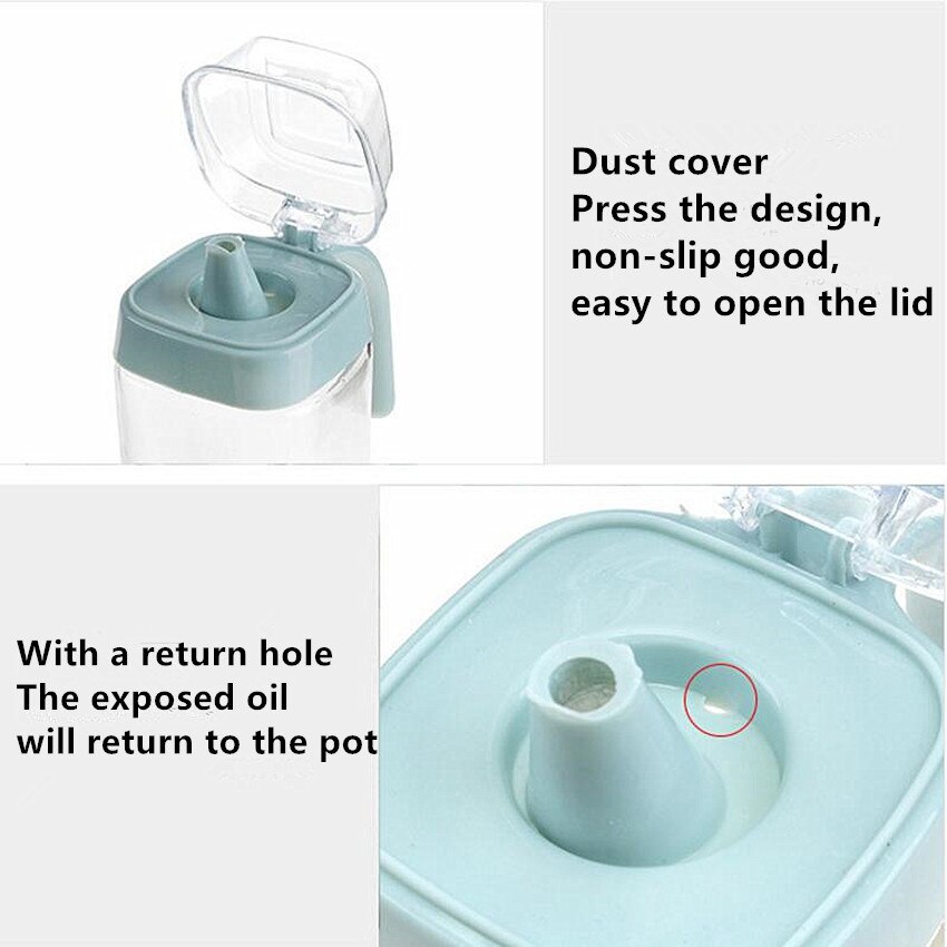 Lekvrij Olie Tank Sojasaus Olie Olijfolie Fles Kruiden Kruiden Suiker Zout Keuken Container Inegar Sesamolie Pot Glas jar