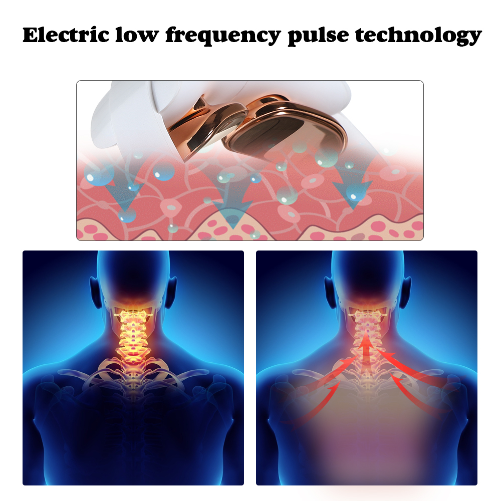 Electric Cervical Vertebra Massager Pulse Physiotherapy Massage Instrument Foldable Neck Protector Intelligent Pain Relief