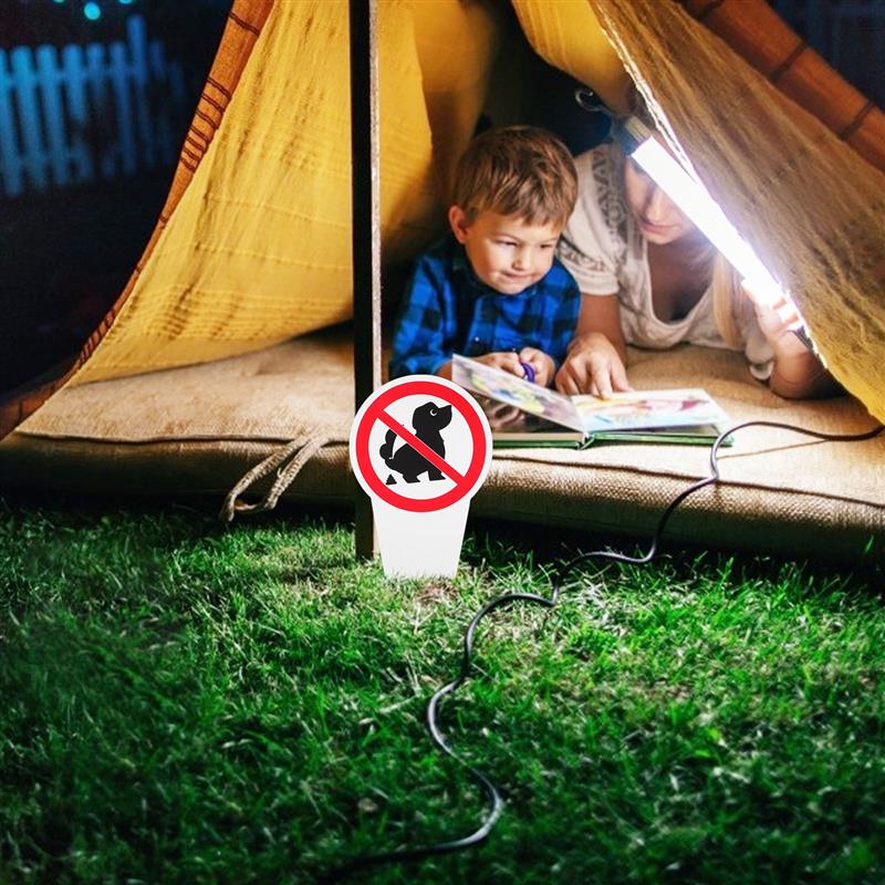 Hundekot-Schilder, Hofpfahl, PVC, einfach zu installieren, Garten- und Rasendekoration, klare Nachricht, fördert sterben Sauberkeit, vielseitige Nutzung, Nr
