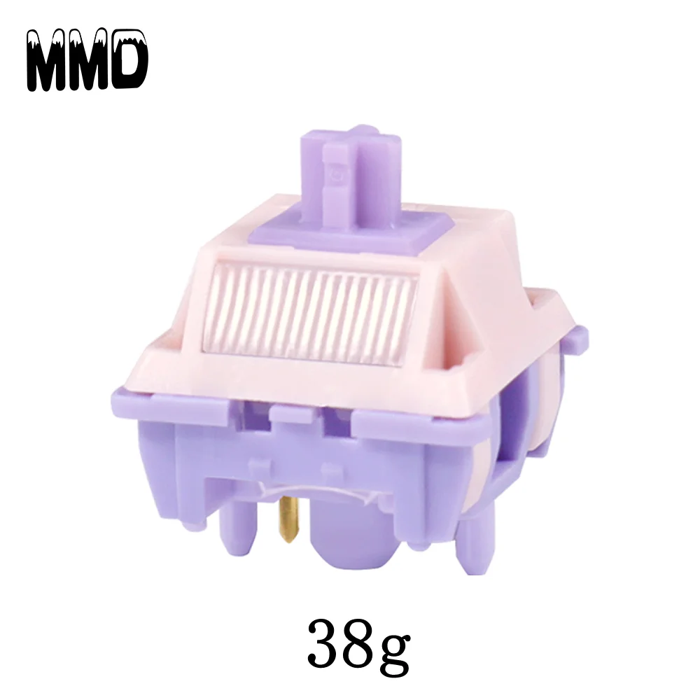 MMD Princess V4 Switch RGB Light Guide Custom 5Pin Linear Tactile Mechanical Keyboard LY Smooth Stalk Gaming Switches Lubricated: BROWN / Green Switch