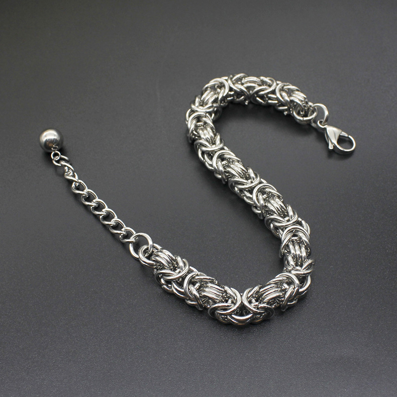 Mode eenvoudige titanium stalen armband roestvrij stalen armband mannen valentijnsdag sieraden