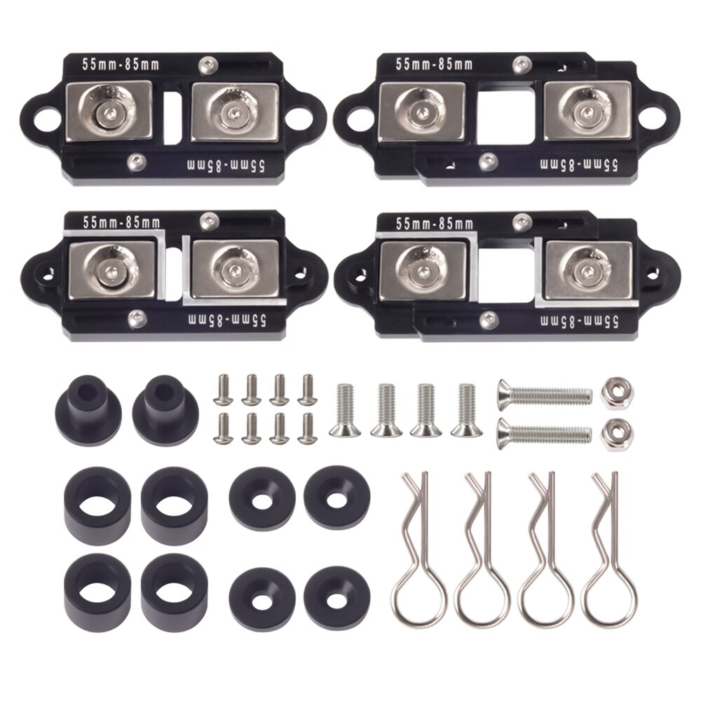 Keenso 4er-Set RC Magnetische Karosseriehalterungen – Metall – Für CC01 / AXIAL SCX10 1/10 Crawler