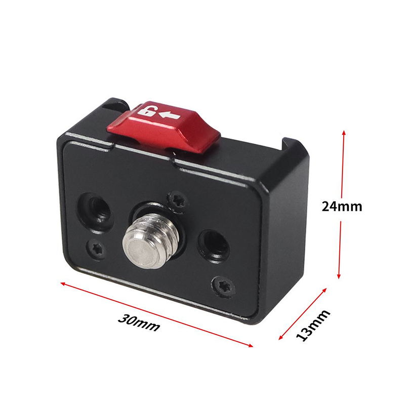 Mini Monitor Mount Plate Quick Release Clamp 1/4 Screw for SLR Camera Tripod Slide Stabilizer Gimbal Fast Switch Install System: CRYSTAL