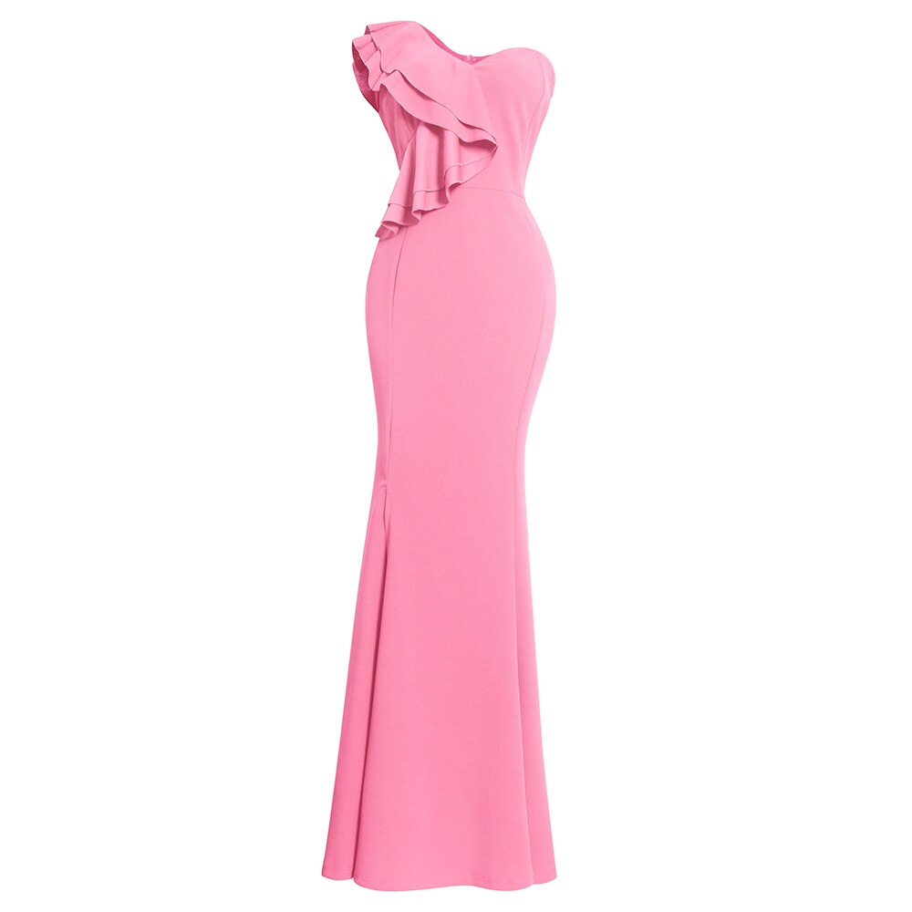 MD Rohr oben Liebsten Kleider Afrikanische Frauen sexy Bodycon Dünne Lange Kleid 2022 Neue Hochzeit Party Hochzeit Party Meerjungfrau Kleid roben: Rosa / XL