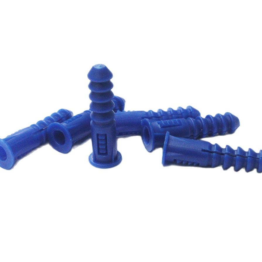 Drywall Plastic Ribbed Anchor Wall Plastic Expansion Pipe Wall Plug 150pcs 6.4x30mm