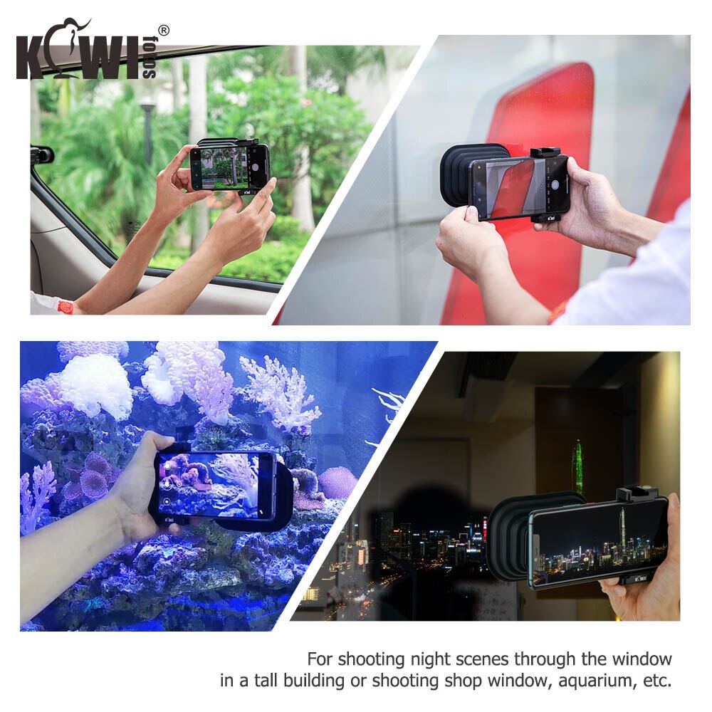 Capot universel Anti-reflet de capot de Silicone pour le téléphone intelligent, bâti froid de chaussure pour des Microphones de led, 1/4 &quot;-20 de fil femelle