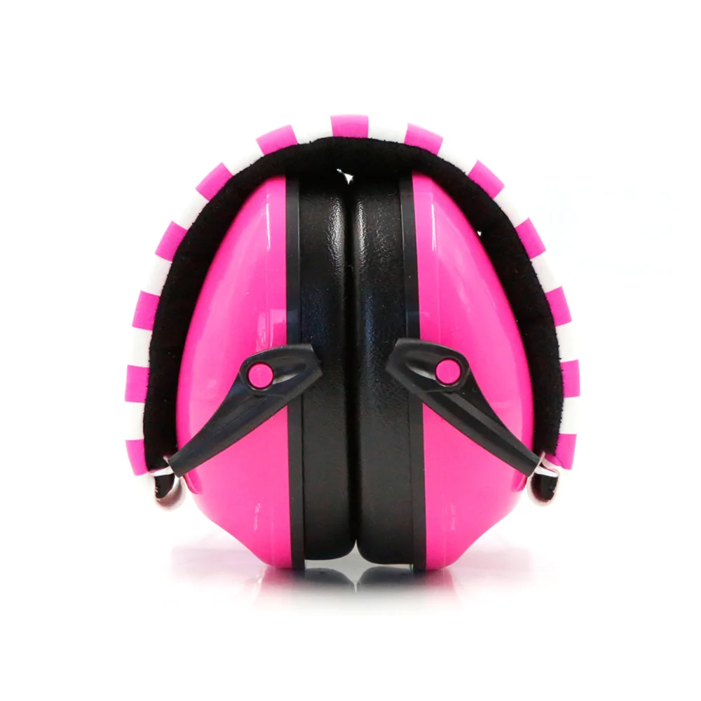 Foldable Hearing Protection Ear Muffs Noise Cancelling Earmuff for Kids Child: pink