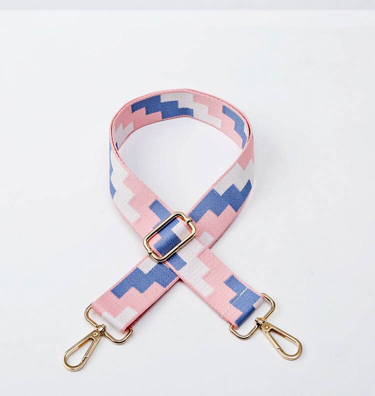 HJKL Handle Bag Strap For Women Removable DIY Shoulder Rainbow Handbag Accessories Cross Body Messenger Nylon Bag Straps: I