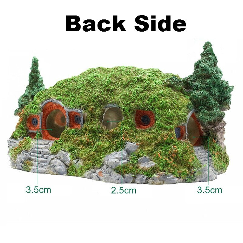 House Shelter Aquarium Decoration Rockery Lascaping Ornament Artificial Reptile Fish Shrimp Hiding Rock Cave Decor For Fish Tank
