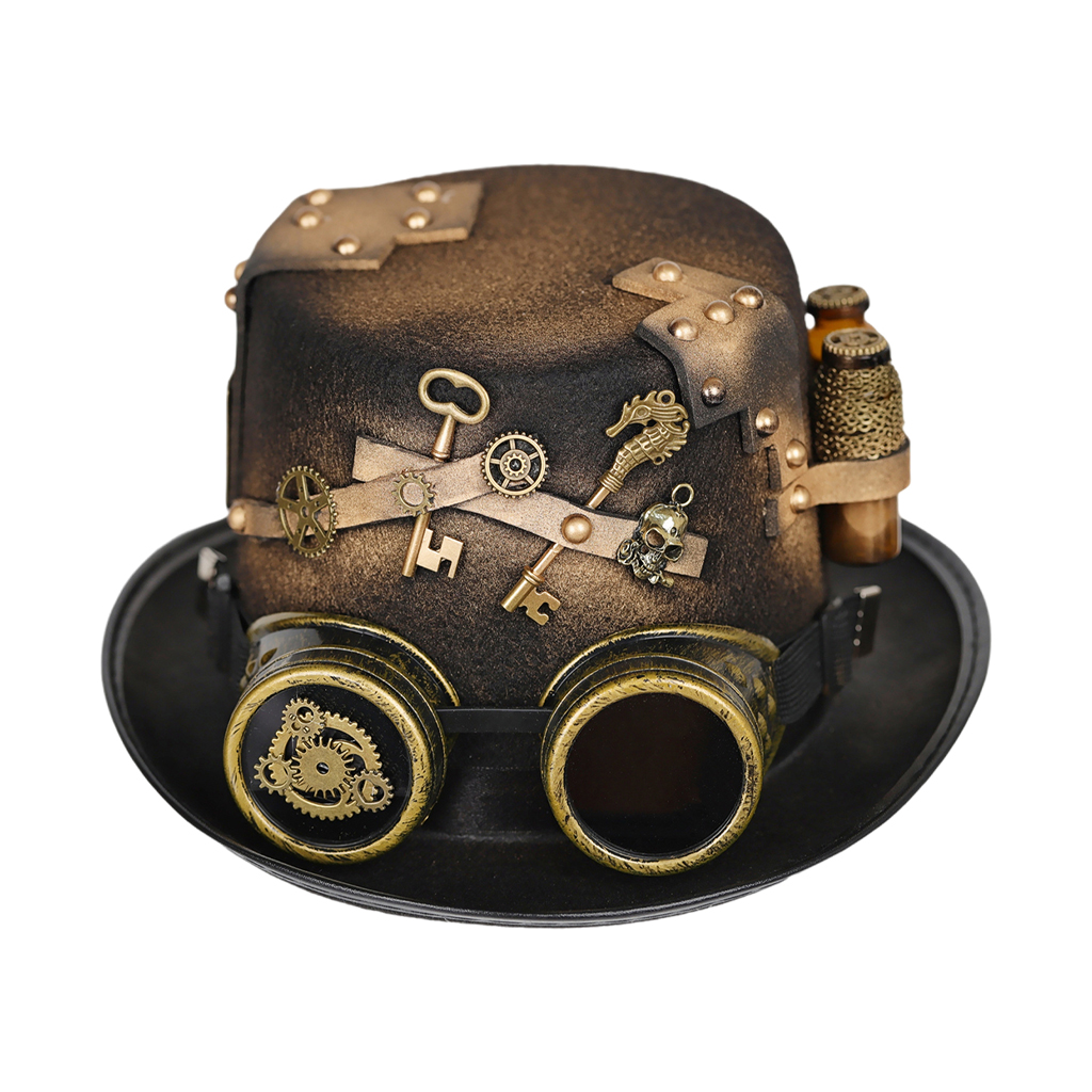 Gear Bril Bloemen Top Hat Unisex Circusdirecteur Steampunk Party Caps Cosplay