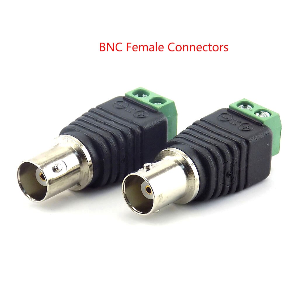 2/5/10pcs 12V DC BNC Male female Connector Coax CAT5 Video Balun Adapter Plug for Led Strip Lights CCTV Camera Accessories