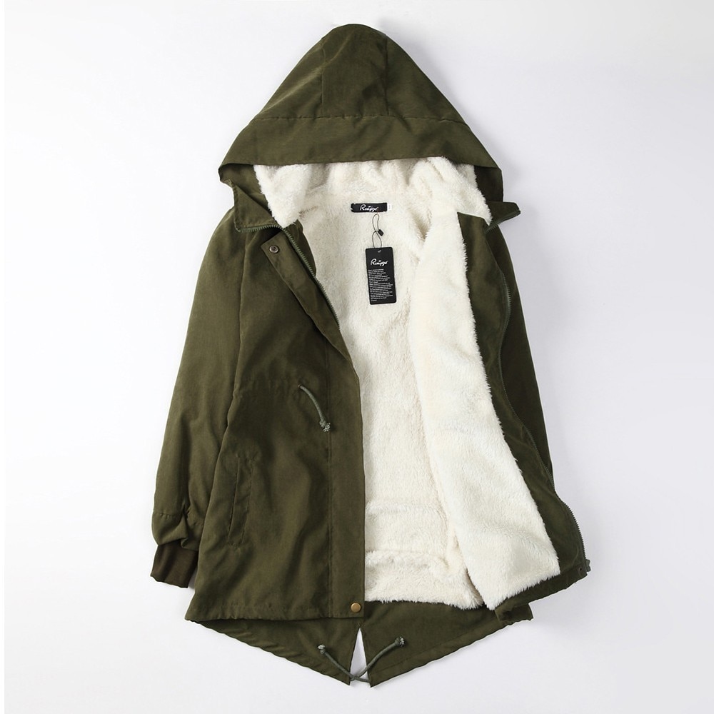 Gentillove parka dames halflange gewatteerde jas winter dikke katoenen warme damesjas jas bovenkleding plus maat 5xl