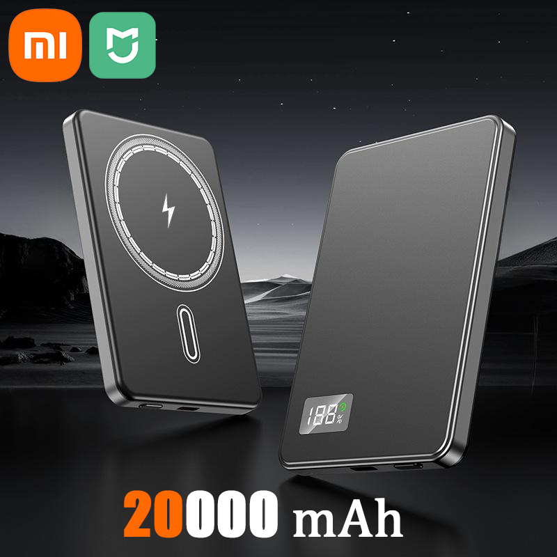 Xiaomi MIJIA 50000mAh banco de energía ultrafino para MagSafe batería portátil de carga rápida inalámbrica magnética para iPhone Xiaomi: Gris oscuro