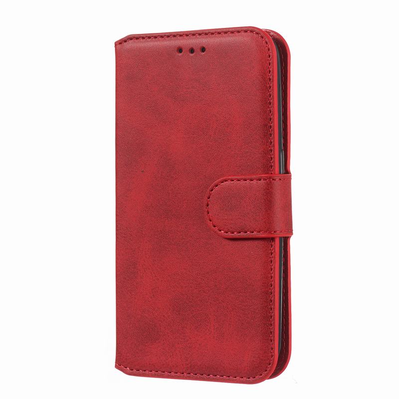 Case For Samsung Galaxy J1 Phone Cases Cover Leather Wallet Flip Coque For Samsung J120 Cover Vintage Business Shell Men: Red Case