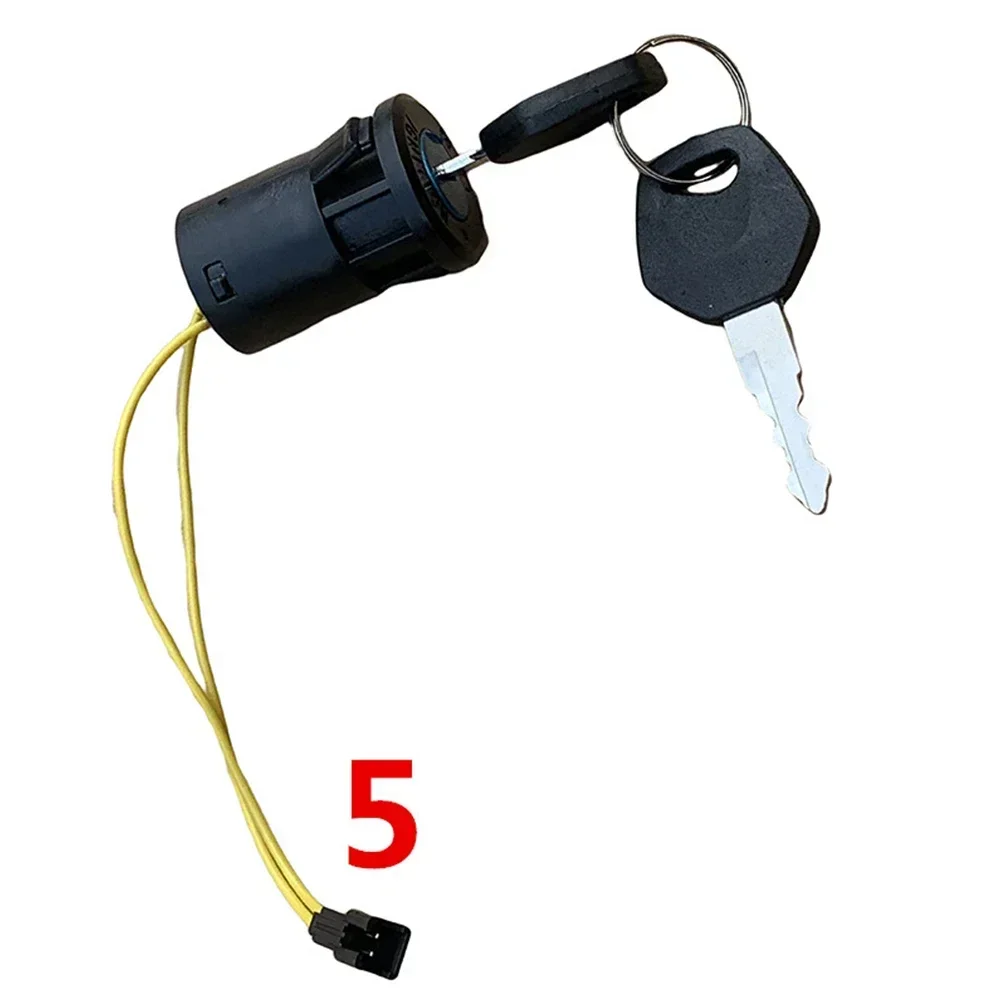 1PC enfants voiture électrique interrupteur d'alimentation pour enfants voiture électrique monter sur jouet voiture clé interrupteur alimentation clé démarrage interrupteur avec clé: Rouge