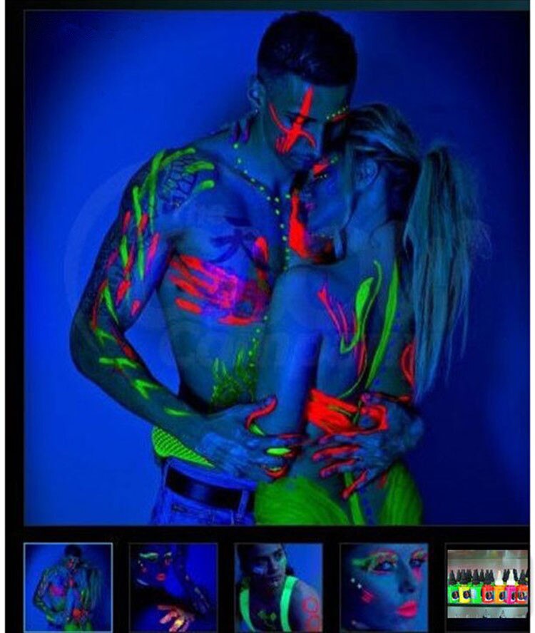 Polvo luminoso que brilla en la oscuridad, polvo fluorescente superbrillante, pintura luminosa, materiales de bricolaje, polvo noctilucente, 10 gr/lote
