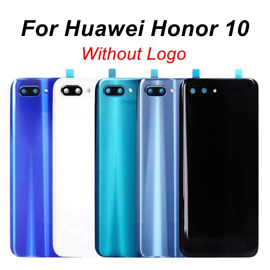 Dla Huawei Honor 10 pokrywa baterii tylna obudowa szklana obudowa tylna obudowa + wymiana obiektywu szklanego aparatu części zamienne