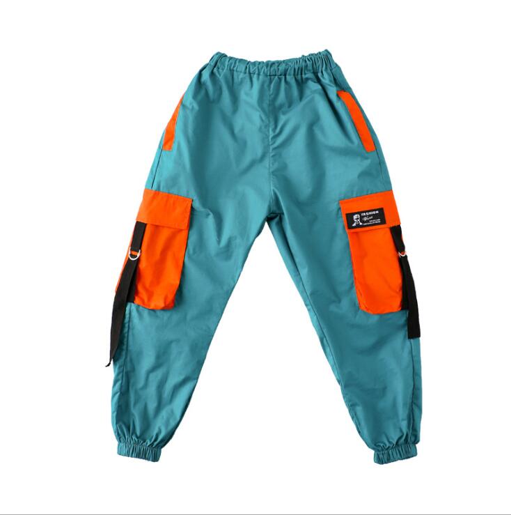 Dla dzieci Hip Hop odzież dla dziewcząt chłopców Crop Tank Tops Jogger długie spodnie taniec jazzowy nosić kostium tańca towarzyskiego ubrania: Niebieski / 120