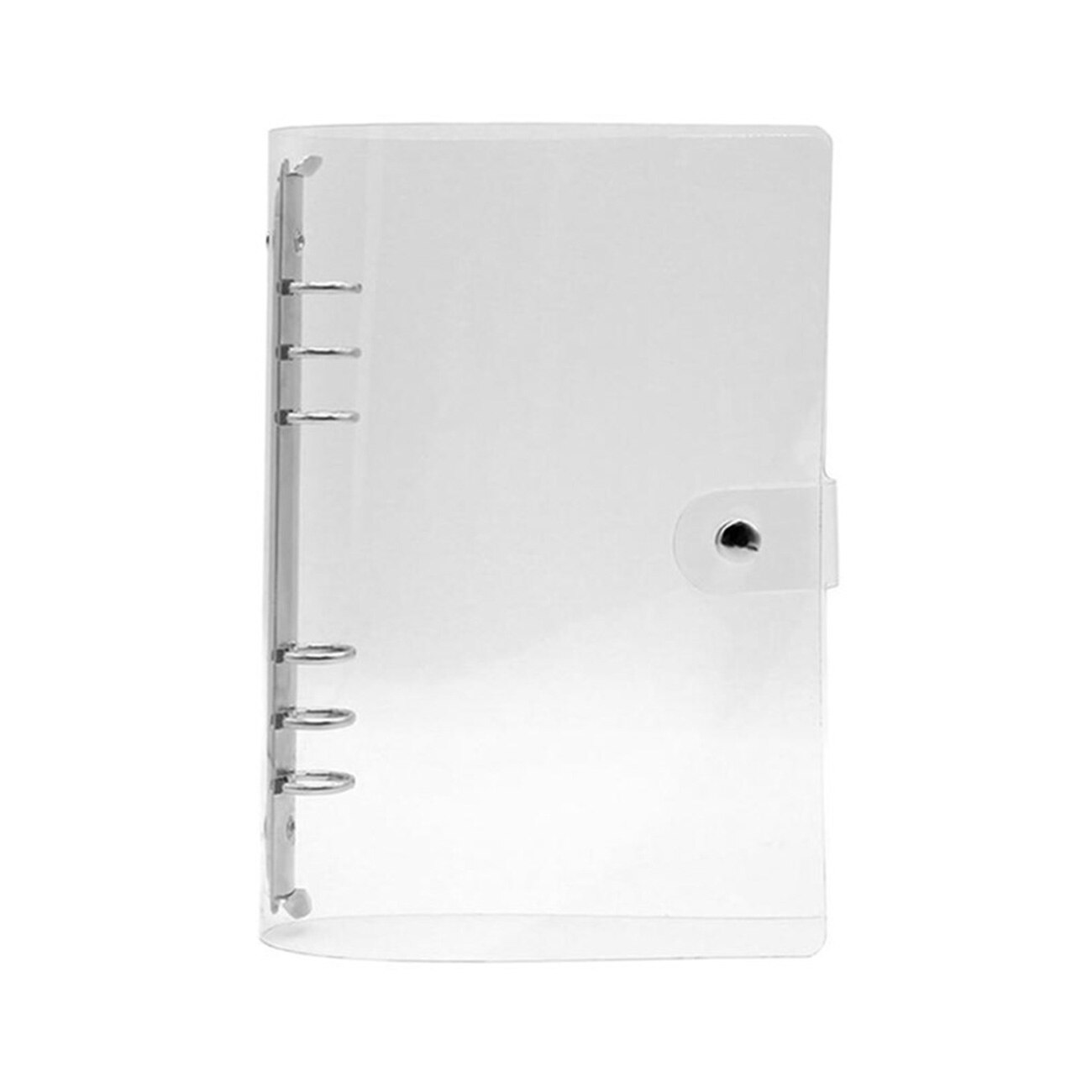 1Pc Transparent Color Plastic Clip File Folder A4/A5/A6/A7 Notebook Loose Leaf Ring Binder Planner Agenda School Office Supplies: A6