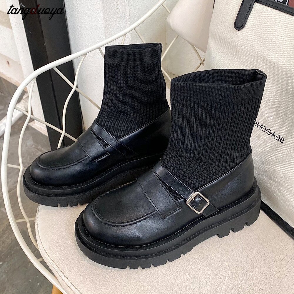 Lolita schuhe plattform Schwarz hoch Fersen Schuhe Frauen Pumpen Plattform Schuhe Frau Runde Kappe Maria Jane Schuhe stiefel frauen