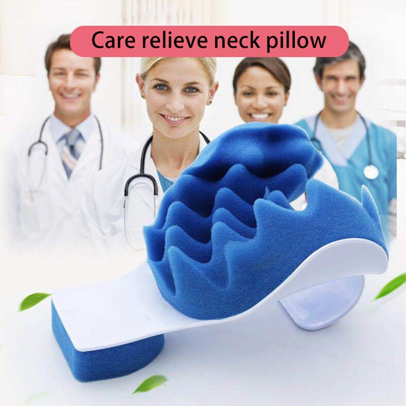 Neck Support Tension Reliever Neck Shoulder Relaxer Blue Sponge Releases Muscle Tension Relieves Tightness Pillow
