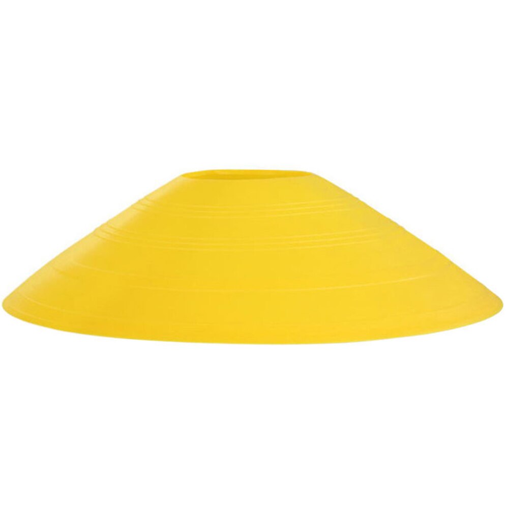 Fotboll träning skylt skål trycktålig koner markeringsskivor markör hink pvc sporttillbehör: Gul