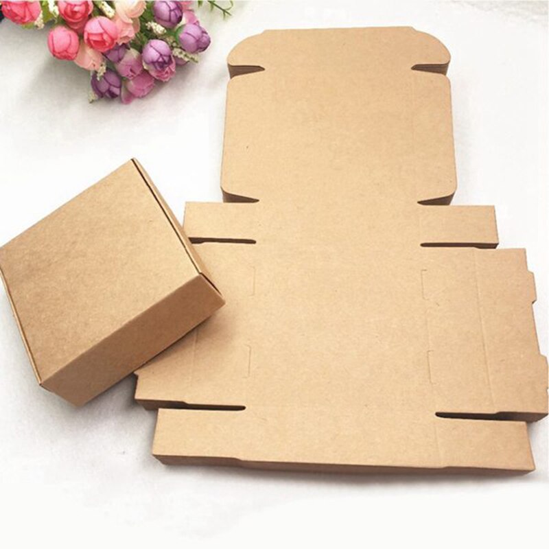 100 x /Lot Small Kraft Paper Box Cardboard Handmade Soap Box Craft Paper Box Packaging Jewelry Box White