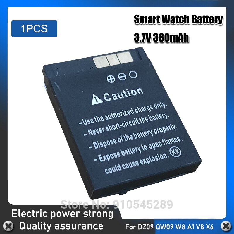 LQ-S1 Smart Watch Battery 3.7V 380mAh Rechargeable Li-ion Polymer Battery For Smart Watch HLX-S1 DZ09 W8 T8 A1 V8 X6