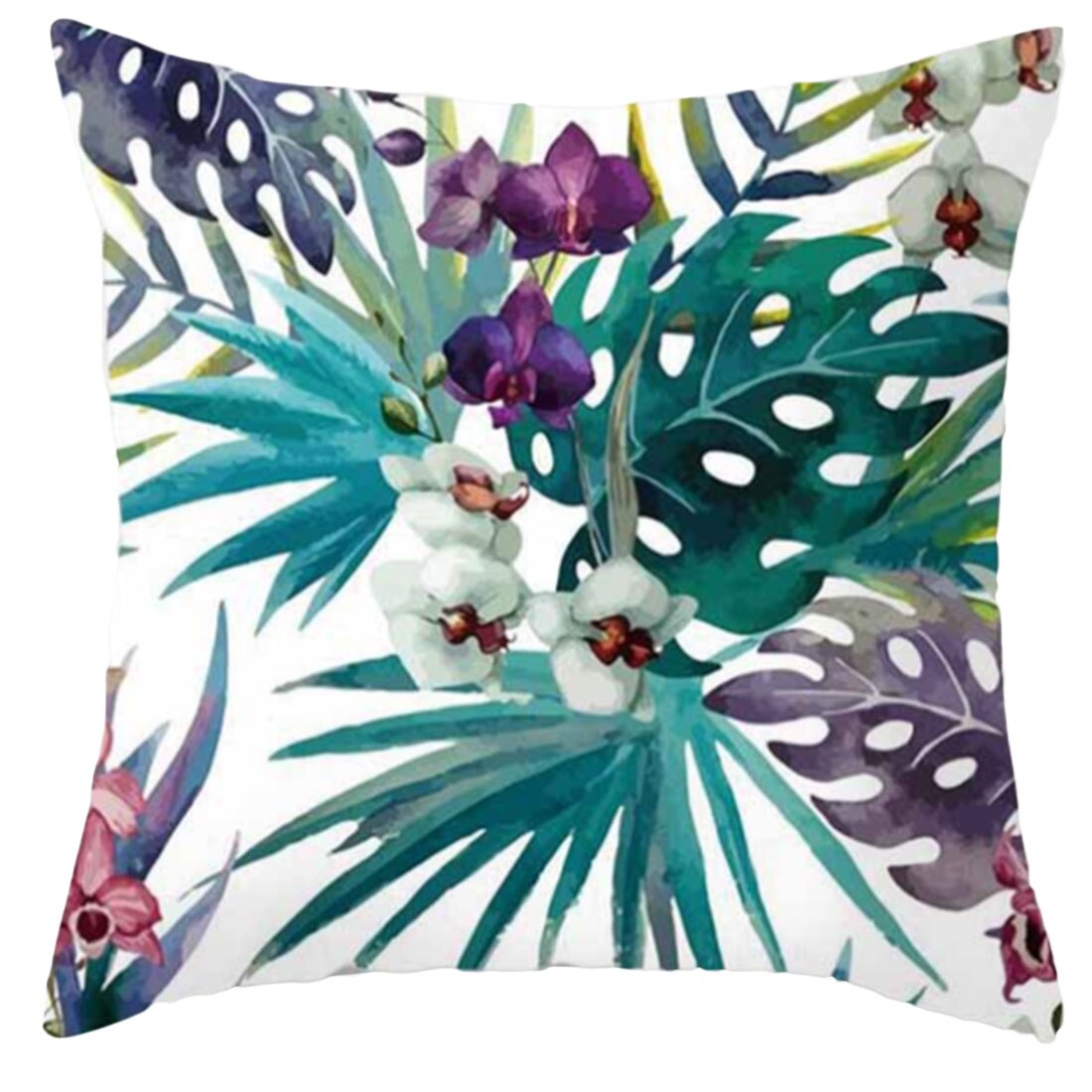 45*45cm tropiske træer grøn pude dekorative puder blomsterpude polyester bomuld pude: L