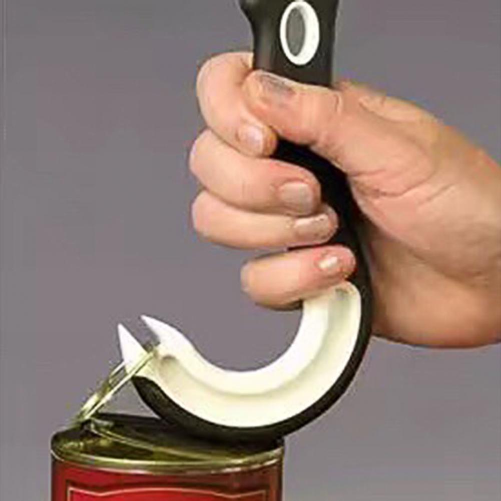 Gancho de anillo para abrir latas, abridor Manual de tapas de barra, abridor de cerveza, gancho de anillo, barra Manual antideslizante, herramienta de cocina