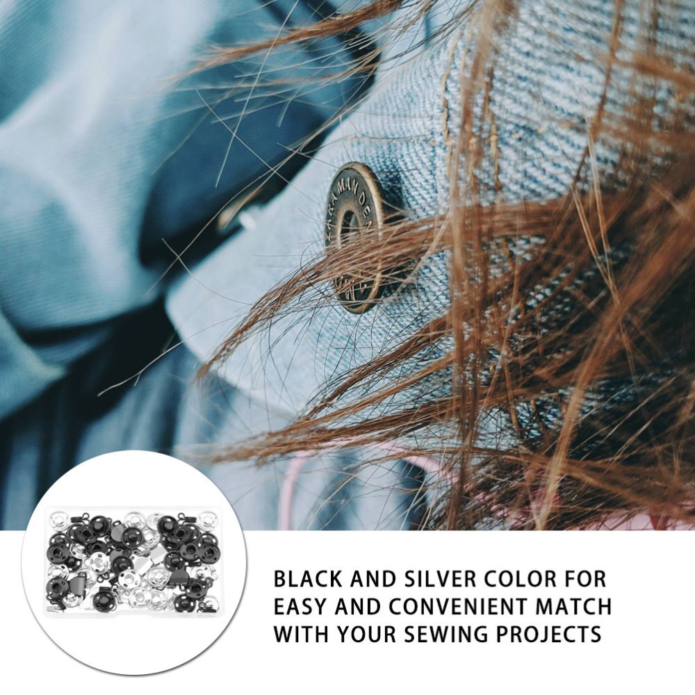 100pcs Sewing Supply Sew Accessory Durable Practical Versatile Sewing Hook Snap Fastener for Bras Clothes Skirt