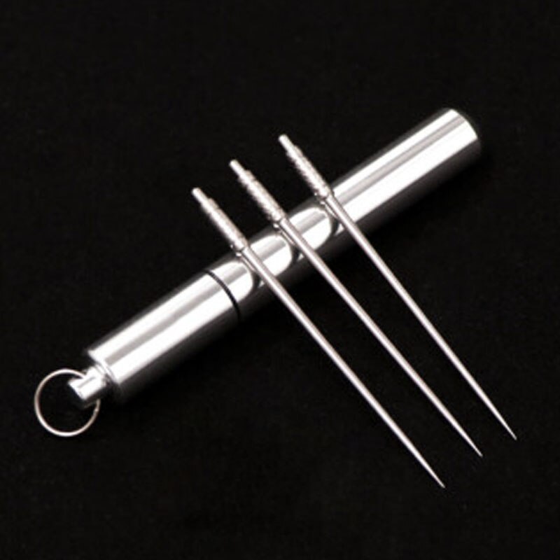 Outdoor Draagbare Titanium Tandenstoker Set Met Case Roest-Weerstand Tooth Pick Holder Gereedschap: Toothpick Set B