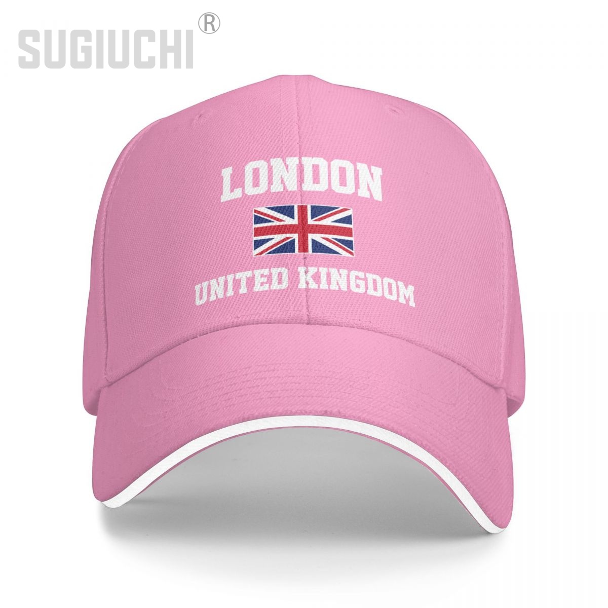 Baseball Cap United Kingdom London Capital Men Women Unisex Hip Hop Sandwich Caps Snapback Golf Hat Fishing: Pink