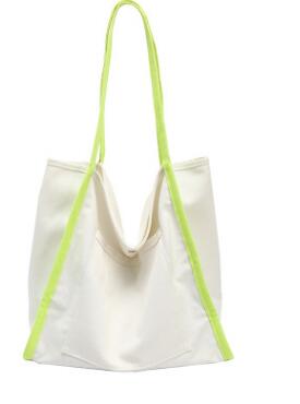 Simpel trend canvas taske tote indkøbstaske: Grøn