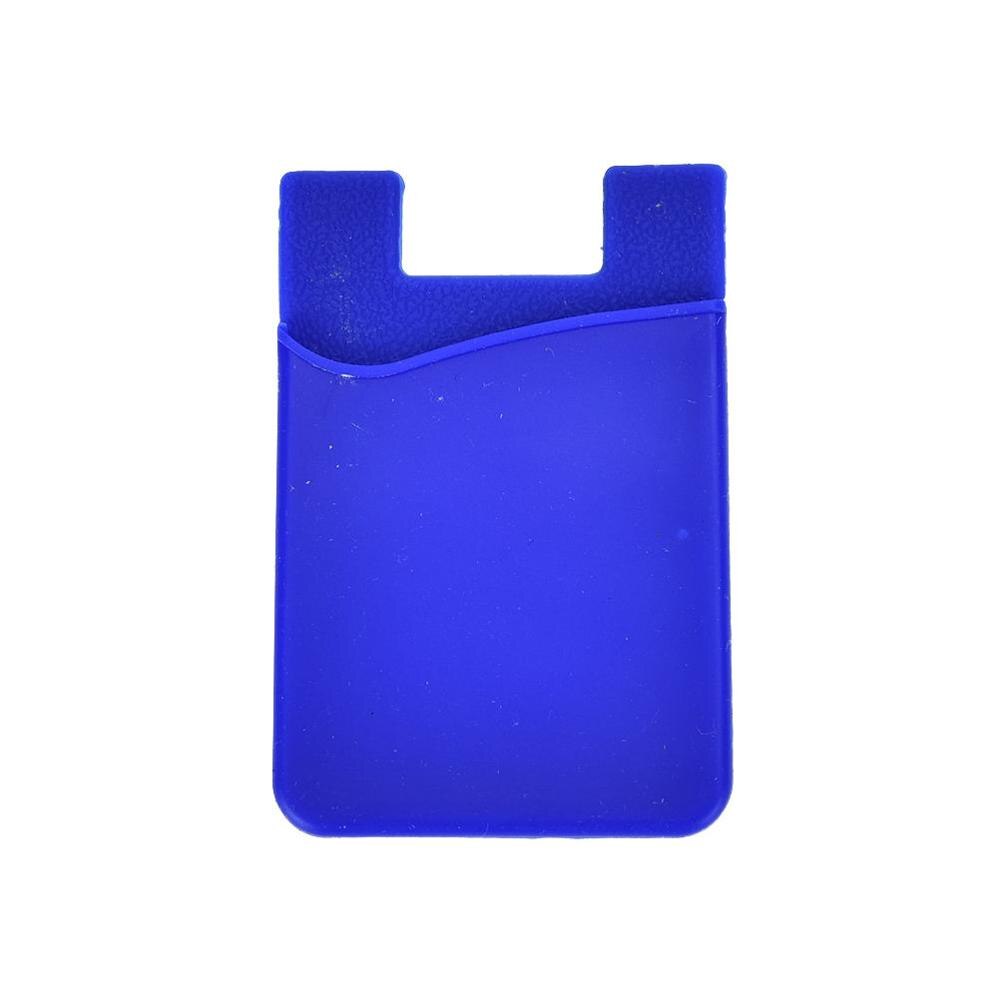 Mobile Phone Back Cards Holder Wallet Credit ID Card Pocket: Navy Blue