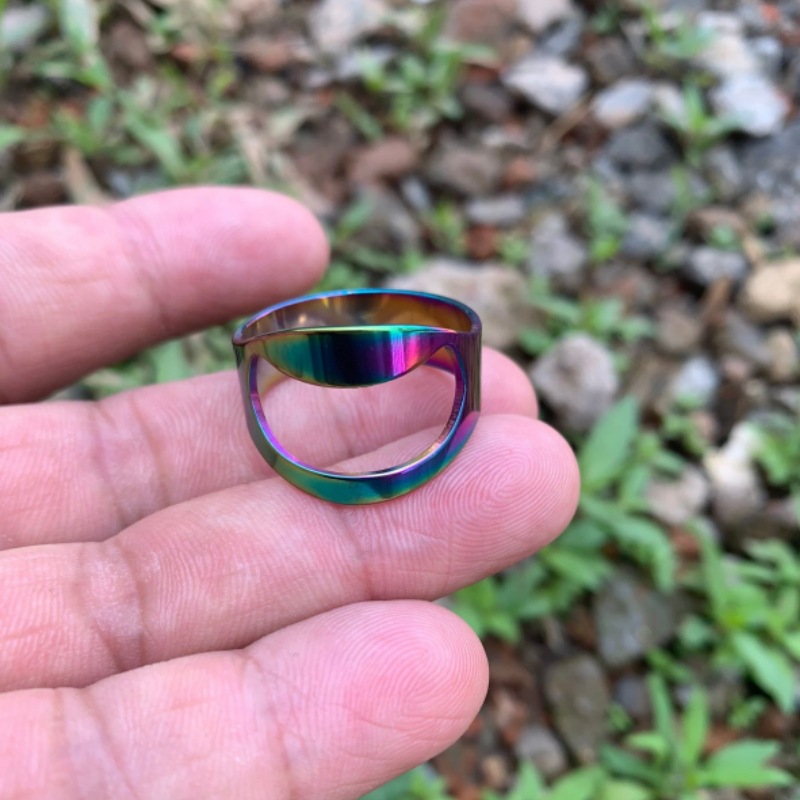 Abridor de garrafa criativo de aço inoxidável, 22mm, portátil, formato de anel, abridor de cerveja, ao ar livre, edc, cozinha doméstica, dropshipping: MULTI