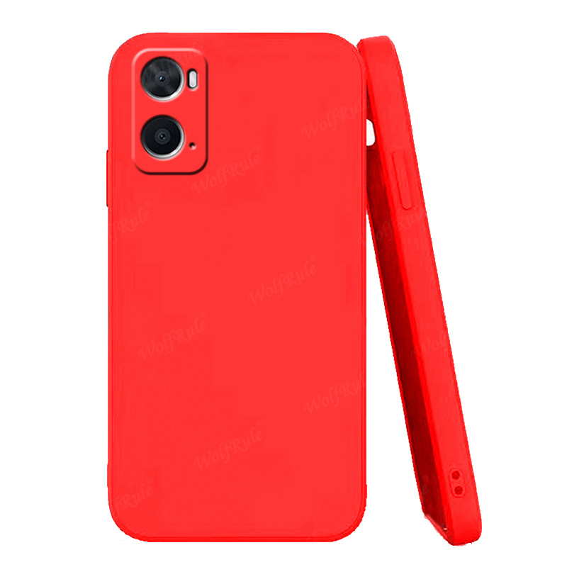 Funda blanda A prueba de golpes para OPPO A96, carcasa trasera de TPU para teléfono, 76, 36, 96, A76, A36, A96: Cuero / Rojo