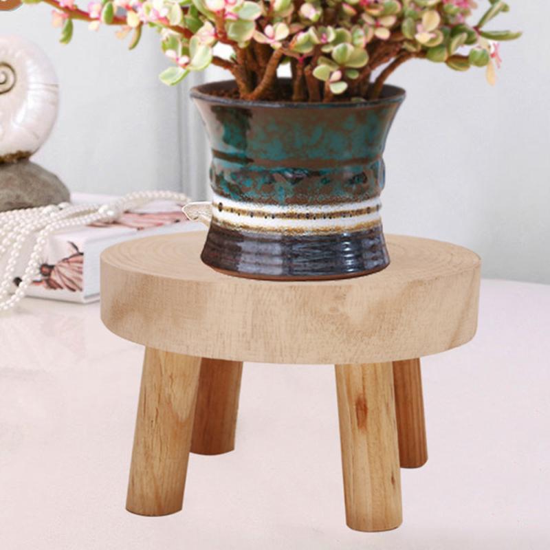 Soporte de madera para bonsái, estante para jardín, Base, maceta, decoración para el hogar, soporte de plantas de exhibición para interior y exterior