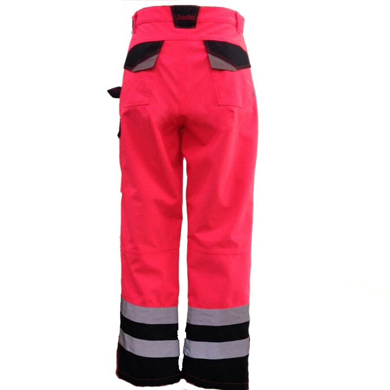 Work Uniform Bottoms Safety Cargo Pants Striped Reflective Pants Mens Working Trousers Patchwork Hi Vis Workwear