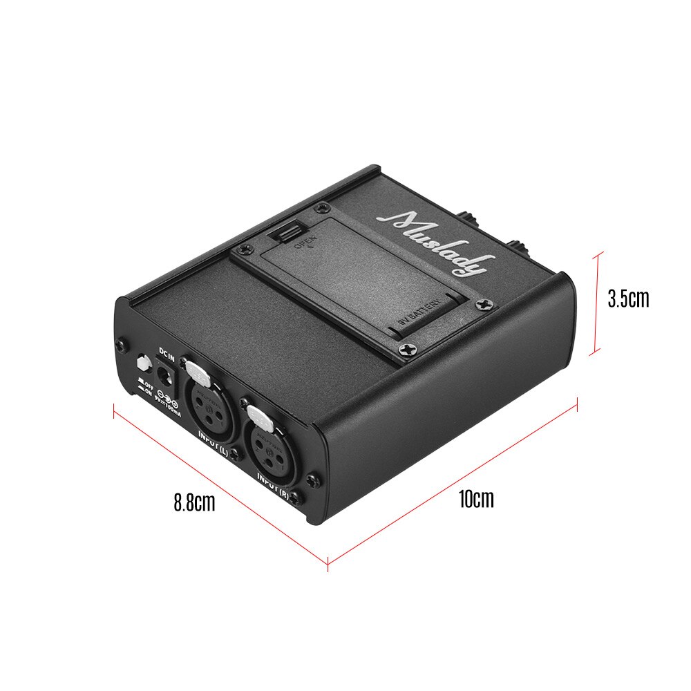 In-ear Monitorversterker, Stereo/mono, XLR-ingang en 3,5 Mm-uitgang, Volumeregelaar Hoofdtelefoonversterkersysteem voor Toetsenisten Drummers Gitaristen