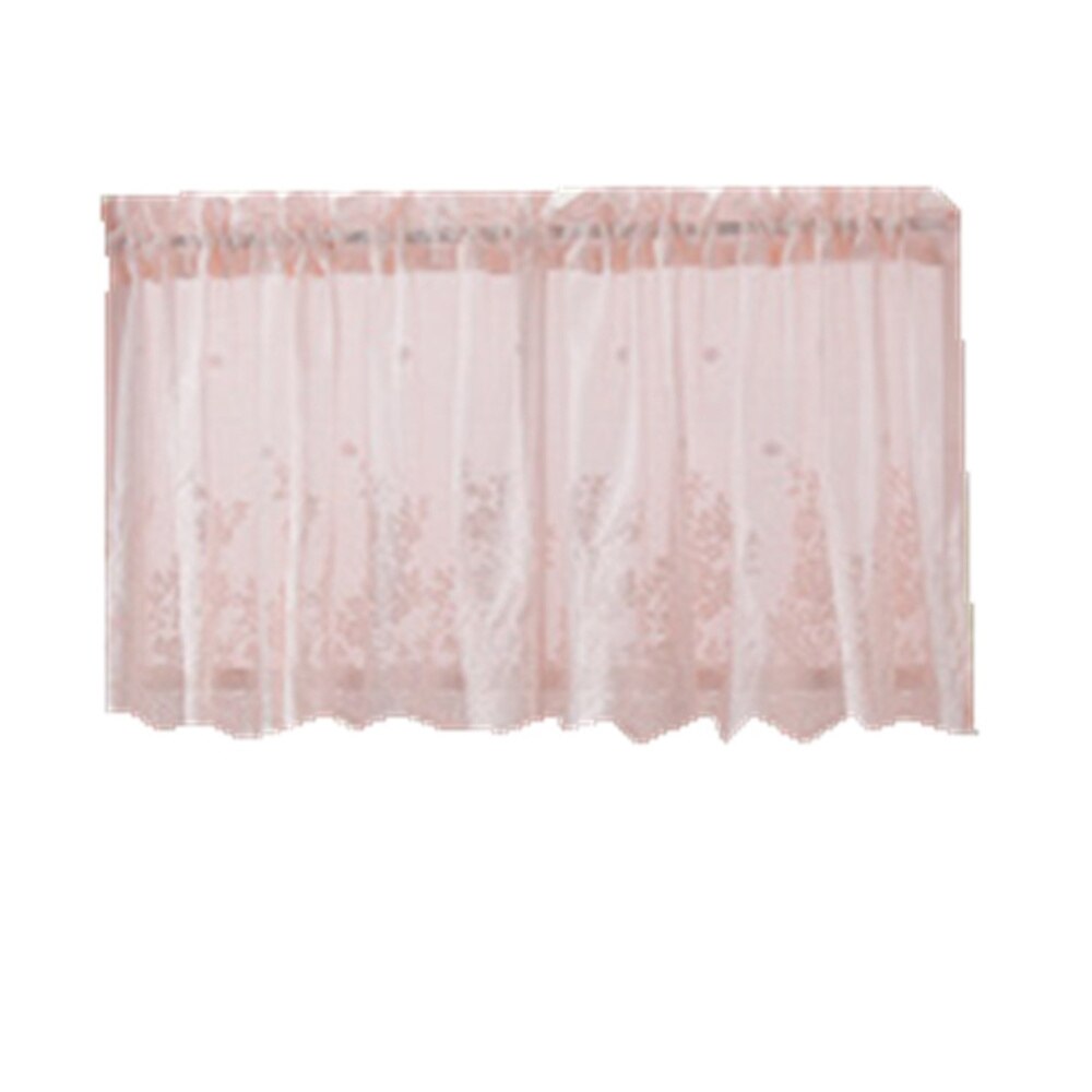 1Pc Korte Gordijn Decoratieve Geventileerde Half Gordijn Gordijn Voor Balkon Keuken: Pink / Size 3